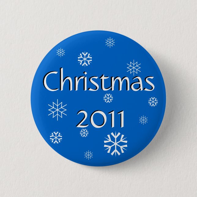 Chapa Redonda De 5 Cm Navidad azul 2011 (Anverso)