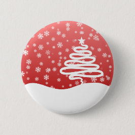 Chapa Redonda De 5 Cm Navidad Blanca