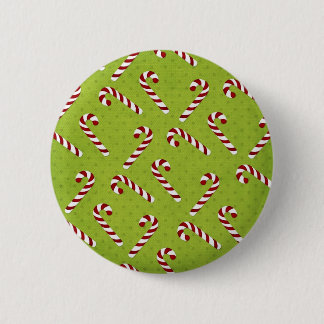 Chapa Redonda De 5 Cm Navidad Candycanes
