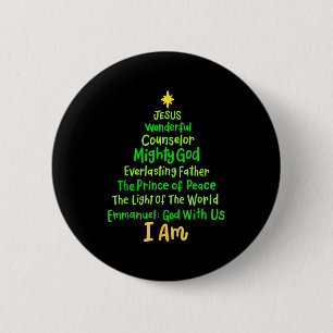 Chapa Redonda De 5 Cm Navidad cristiana Jesús Biblia Nombres Árbol de Na