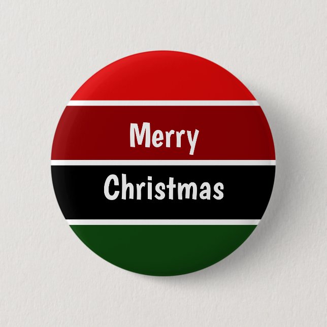 Chapa Redonda De 5 Cm Navidad De Cerezo Verde Y Rojo (Anverso)