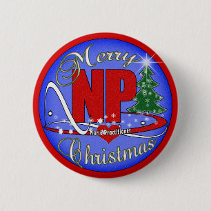 CHAPA REDONDA DE 5 CM NAVIDAD DE NP FELIZ - MÉDICO DE LA ENFERMERA