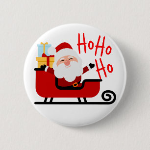 Chapa Redonda De 5 Cm Navidad de risa de Santa