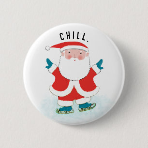 Chapa Redonda De 5 Cm Navidad divertida