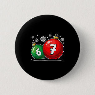 Chapa Redonda De 5 Cm Navidad Divertida 67 Seis Siete Meme Gen Alpha Arg