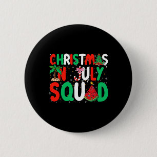 Chapa Redonda De 5 Cm Navidad En Julio Equipo Divertido Verano Xmas Homb