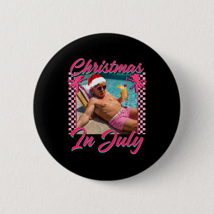 Chapa Redonda De 5 Cm Navidad En Julio Trump Divertido Chillin Santa Haw