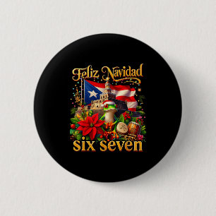 Chapa Redonda De 5 Cm Navidad Española Divertida Puerto Rico Boricua Coq