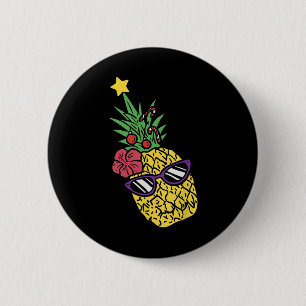 Chapa Redonda De 5 Cm Navidad Hawaiana En Julio Piña Mele Kalikima