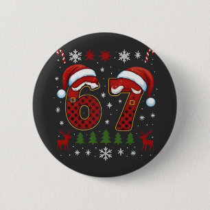 Chapa Redonda De 5 Cm Navidad Seis Siete 67 Santa Xmas Gen Alfa