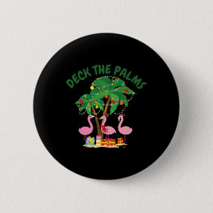 Chapa Redonda De 5 Cm Navidad Tropical Florida Flamingo Decorar Las Palm