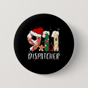 Chapa Redonda De 5 Cm Navidades 911 Dispatcher