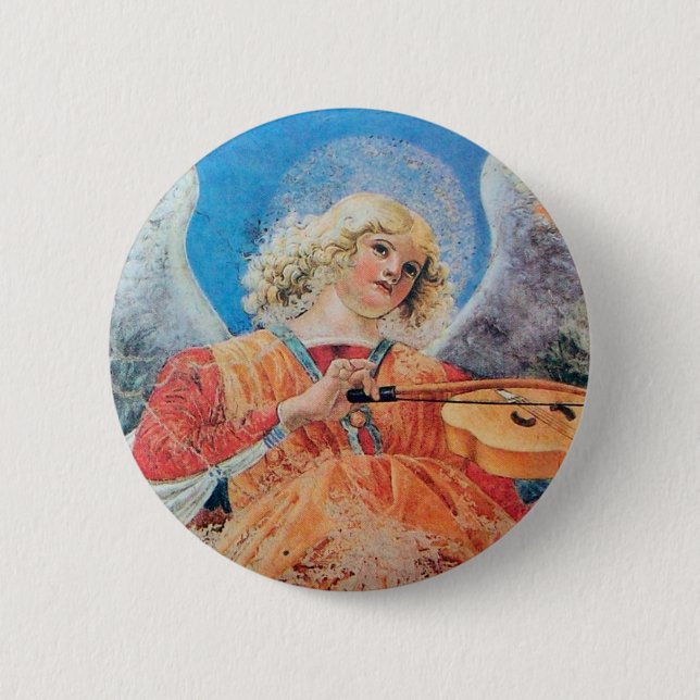 CHAPA REDONDA DE 5 CM NAVIDADES ANGEL (Anverso)
