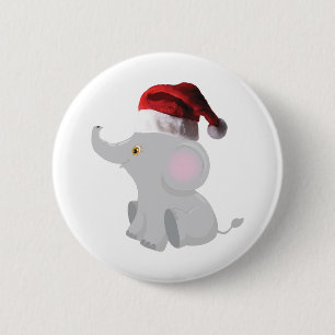 Chapa Redonda De 5 Cm Navidades Baby Elephant