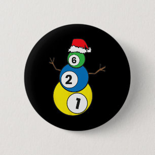 Chapa Redonda De 5 Cm Navidades Billiards Snowman Kids Christmas Present