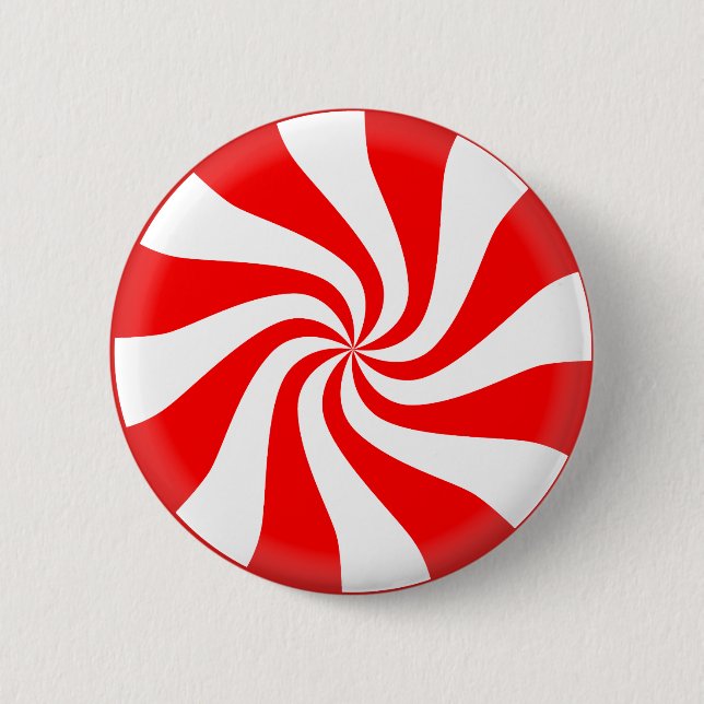 Chapa Redonda De 5 Cm Navidades Candy Peppermint (Anverso)