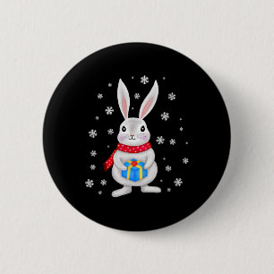 Chapa Redonda De 5 Cm Navidades Conejo Conejo Navidades Niños