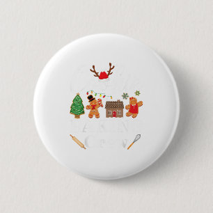 Chapa Redonda De 5 Cm Navidades Cookie Baking Crew Family Baking Team Fu