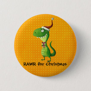 Chapa Redonda De 5 Cm Navidades cortos T-rex