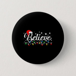 Chapa Redonda De 5 Cm Navidades creen que Santa Claus Xmas familiares ho