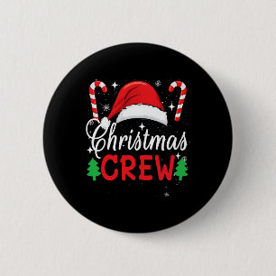 Chapa Redonda De 5 Cm Navidades Crew Family Xmas Group Pajama Hombres Mu