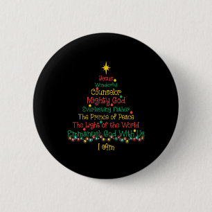 Chapa Redonda De 5 Cm Navidades cristianos Jesús Biblia nombra árbol de 