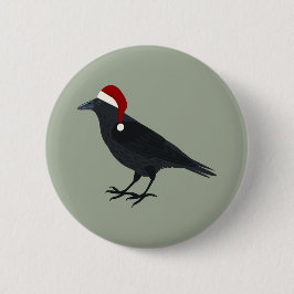 Chapa Redonda De 5 Cm Navidades Crow