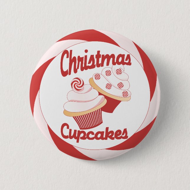 Chapa Redonda De 5 Cm Navidades Cupcakes (Anverso)
