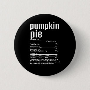 Chapa Redonda De 5 Cm Navidades de Acción de Gracias Calabaza Pie Nutric