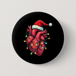 Chapa Redonda De 5 Cm Navidades de Anatomía del Corazón Enfermería Navid