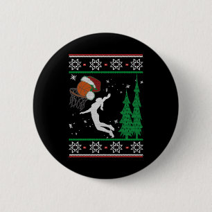 Chapa Redonda De 5 Cm Navidades de baloncesto