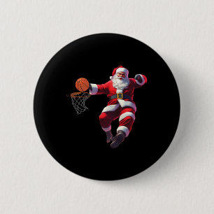 Chapa Redonda De 5 Cm Navidades de baloncesto de Santa Elena