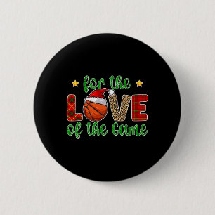 Chapa Redonda De 5 Cm Navidades de baloncesto Jugador de baloncesto Xmas