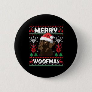 Chapa Redonda De 5 Cm Navidades de chocolate de maderas Woofmas Labrador