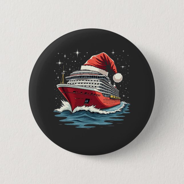 Chapa Redonda De 5 Cm Navidades de crucero para familias con  de juego (Anverso)
