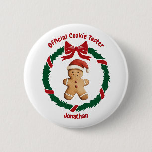 Chapa Redonda De 5 Cm Navidades de Cute Official Cookie Tester