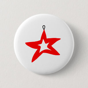 Chapa Redonda De 5 Cm navidades de diseñador estrella roja Mug