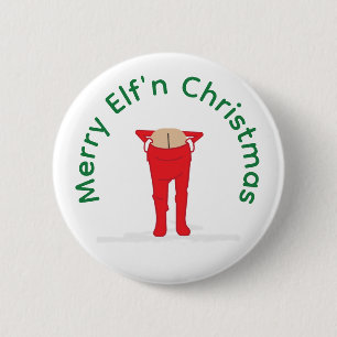Chapa Redonda De 5 Cm Navidades de Elf'n Elf Moon