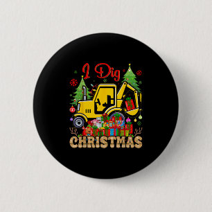 Chapa Redonda De 5 Cm Navidades De Excavadora De Ss Cute De Ss Backnice