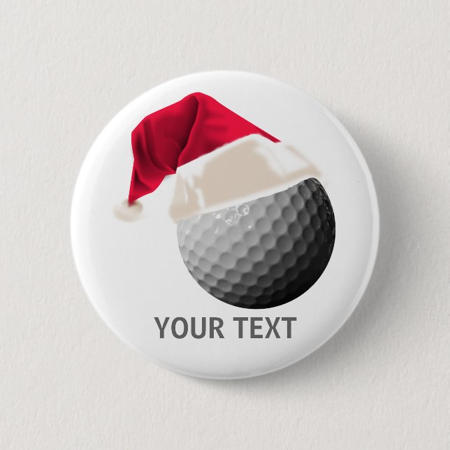 Chapa Redonda De 5 Cm navidades de golf (Anverso)