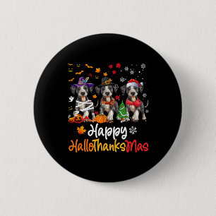 Chapa Redonda De 5 Cm Navidades de Halloween del leopardo de Catahoula