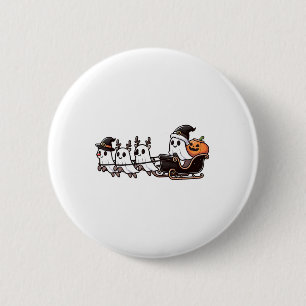 Chapa Redonda De 5 Cm Navidades de Halloween Fantasma de renos de Santa