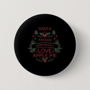 Chapa Redonda De 5 Cm Navidades De La Camisa De Amante Del Pie De Apple