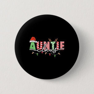 Chapa Redonda De 5 Cm Navidades de la tía Claus Xmas alumbran a la famil
