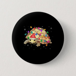 Chapa Redonda De 5 Cm Navidades de la tortuga acuática Santa Sea ilumina
