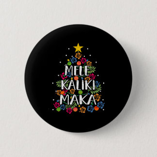 Chapa Redonda De 5 Cm Navidades de Mele Kalikimaka Hawaii