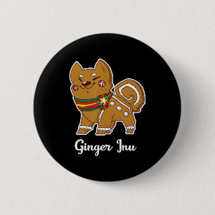 Chapa Redonda De 5 Cm navidades de memes gingerbread shiba inu