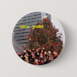 Chapa Redonda De 5 Cm NAVIDADES de Nueva York