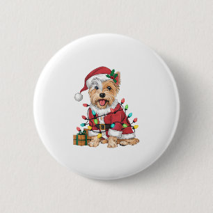 Chapa Redonda De 5 Cm Navidades de perros de Santa Westie