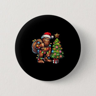 Chapa Redonda De 5 Cm Navidades de pie en bicicleta Árbol de Navidad Nav
